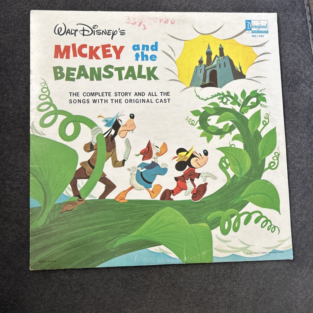 DISNEY MICKEY & THE BEANSTALK 1963 LP 1248 VINYL RECORD 33